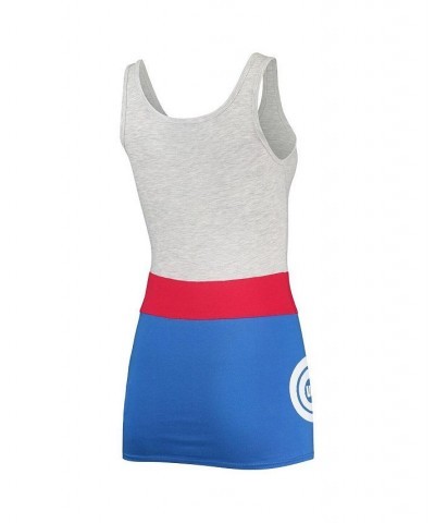 Women's Heather Gray Chicago Cubs Tri-Blend Tank Top Heather Gray $25.47 Tops