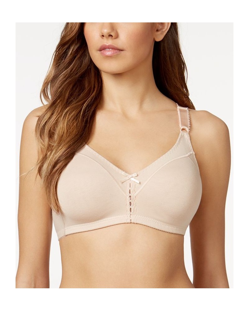 Double Support Cotton Wireless Bra with Cool Comfort 3036 Tan/Beige $11.88 Bras