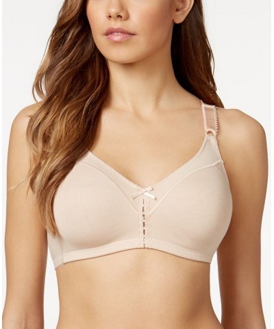 Double Support Cotton Wireless Bra with Cool Comfort 3036 Tan/Beige $11.88 Bras