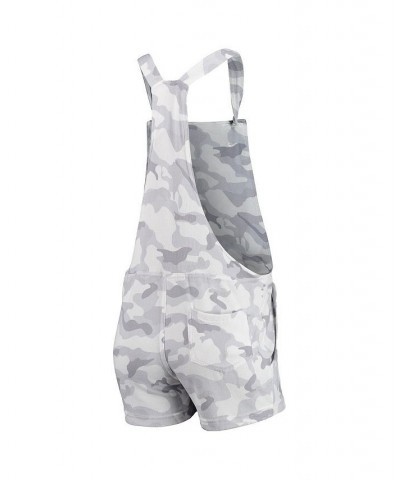 Women's Gray Detroit Tigers Camo Overall Romper Gray $31.34 Shorts