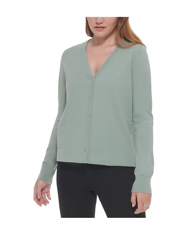 Women's Button-Front Cardigan Sage $20.59 Sweaters