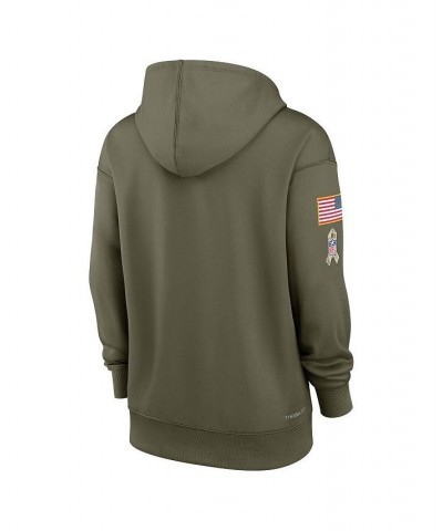 Women's Olive Green Bay Packers 2022 Salute to Service Performance Pullover Hoodie Olive $37.40 Sweatshirts