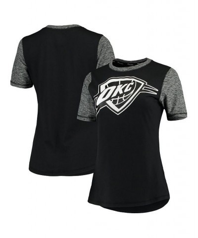 Women's Oklahoma City Thunder Made to Move Static Performance T-shirt Black, Heathered Charcoal $16.77 Tops