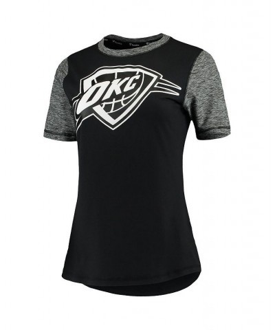 Women's Oklahoma City Thunder Made to Move Static Performance T-shirt Black, Heathered Charcoal $16.77 Tops