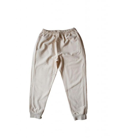 Women's Maternity Organic Cotton Tracksuit Trouser White $35.70 Pants