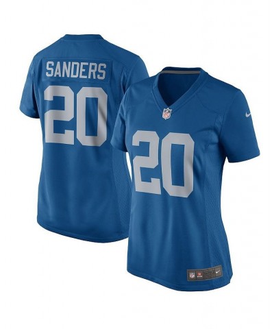 Women's Barry Sanders Blue Detroit Lions 2017 Throwback Retired Player Game Jersey Blue $52.00 Jersey