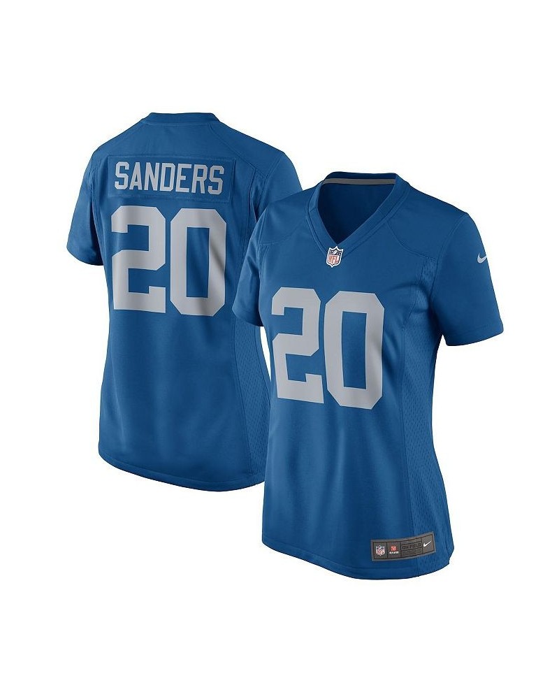 Women's Barry Sanders Blue Detroit Lions 2017 Throwback Retired Player Game Jersey Blue $52.00 Jersey