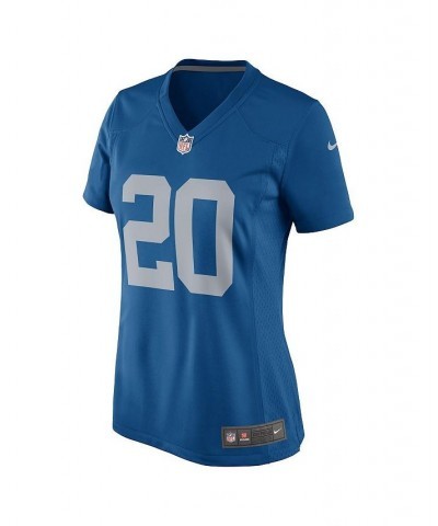 Women's Barry Sanders Blue Detroit Lions 2017 Throwback Retired Player Game Jersey Blue $52.00 Jersey