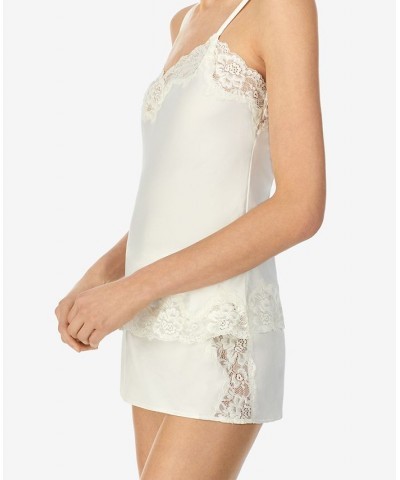 Flower-Lace Trim Cami & Shorts Pajama Set Ivory $39.48 Sleepwear
