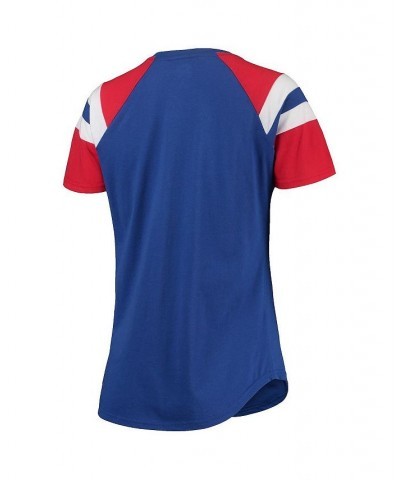 Women's Royal and Red Chicago Cubs Game On Notch Neck Raglan T-shirt Royal, Red $23.84 Tops