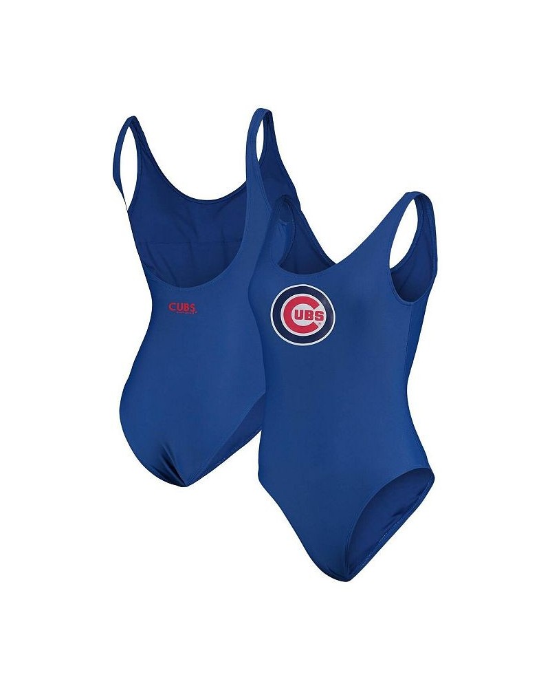 Women's Royal Chicago Cubs Making Waves One-Piece Swimsuit Royal $27.43 Swimsuits