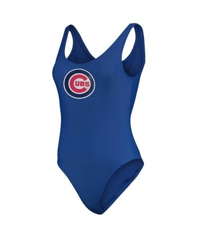 Women's Royal Chicago Cubs Making Waves One-Piece Swimsuit Royal $27.43 Swimsuits