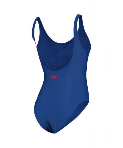 Women's Royal Chicago Cubs Making Waves One-Piece Swimsuit Royal $27.43 Swimsuits