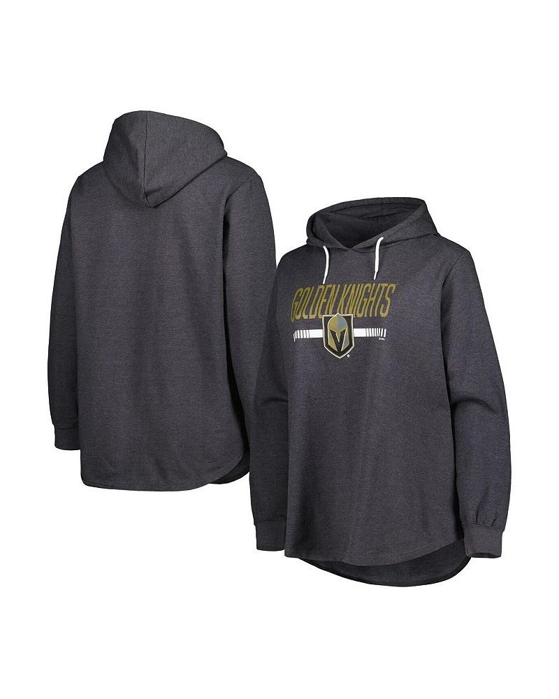 Women's Heather Charcoal Vegas Golden Knights Plus Size Fleece Pullover Hoodie Heather Charcoal $43.34 Sweatshirts