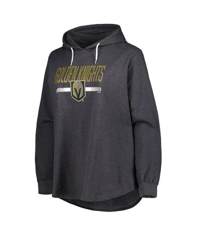 Women's Heather Charcoal Vegas Golden Knights Plus Size Fleece Pullover Hoodie Heather Charcoal $43.34 Sweatshirts