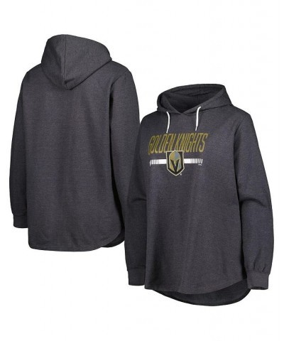 Women's Heather Charcoal Vegas Golden Knights Plus Size Fleece Pullover Hoodie Heather Charcoal $43.34 Sweatshirts