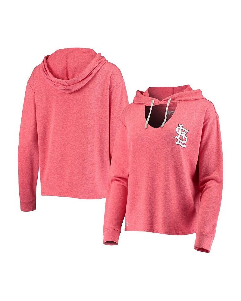 Women's Heathered Red St. Louis Cardinals Prodigy Choker Pullover Hoodie Red $24.20 Sweatshirts