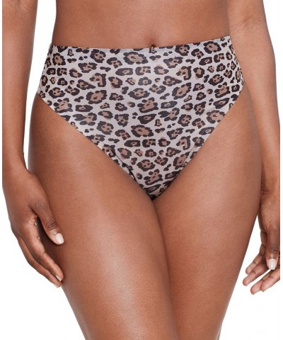 Women's Body Glow Light Shaping Thong 2428 Lovely Leopard $11.42 Shapewear