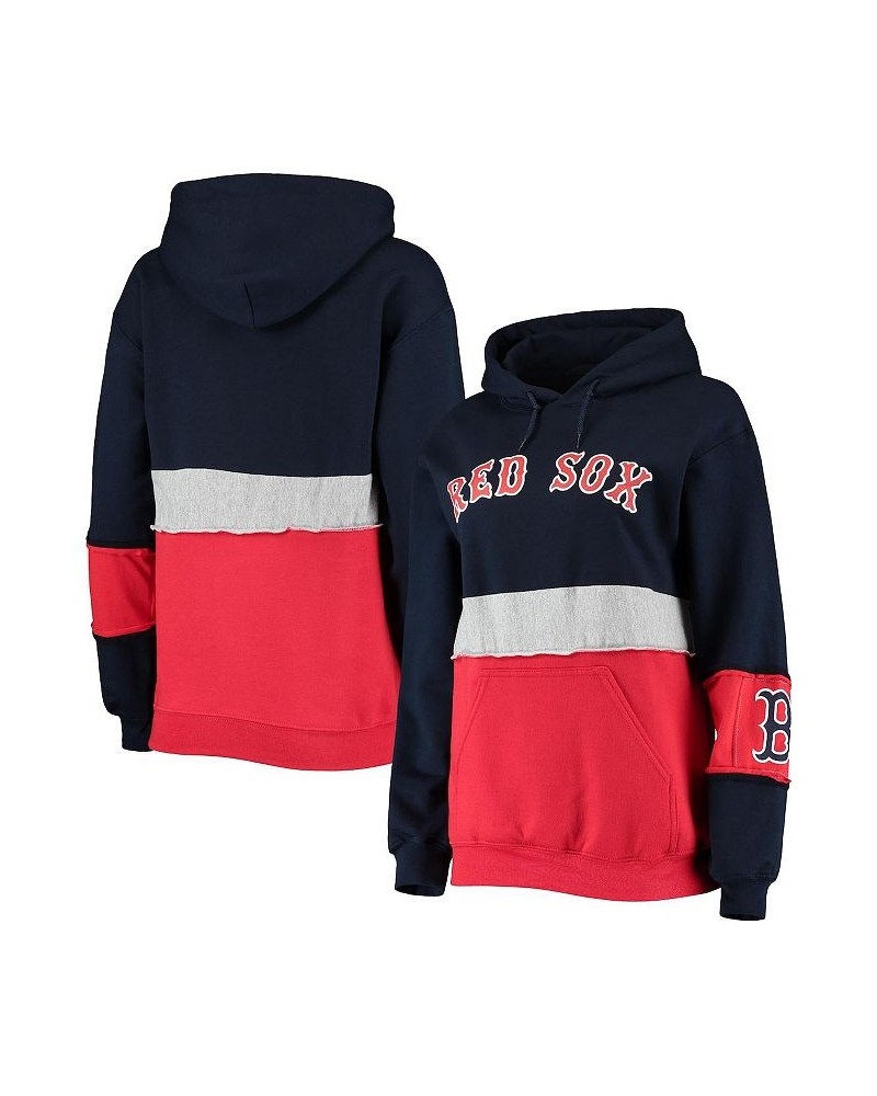 Women's Navy Boston Red Sox Pullover Hoodie Navy $35.00 Sweatshirts