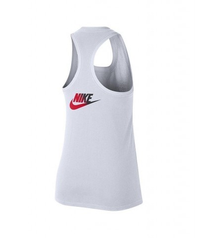 Women's White Ohio State Buckeyes Racerback 2-Hit Tank Top White $18.00 Tops