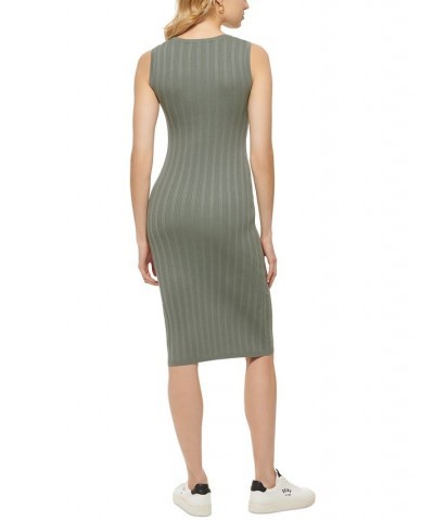 Women's Rib-Knit Tank Dress Green $33.31 Dresses