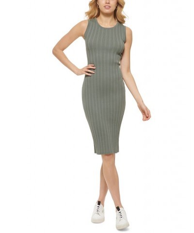 Women's Rib-Knit Tank Dress Green $33.31 Dresses