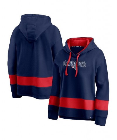 Women's Branded Navy and Red New England Patriots Colors of Pride Colorblock Pullover Hoodie Navy, Red $32.93 Sweatshirts