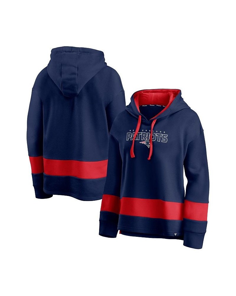 Women's Branded Navy and Red New England Patriots Colors of Pride Colorblock Pullover Hoodie Navy, Red $32.93 Sweatshirts