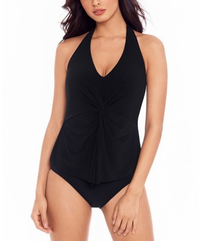 Mallory Halter Tankini Top Black $43.20 Swimsuits