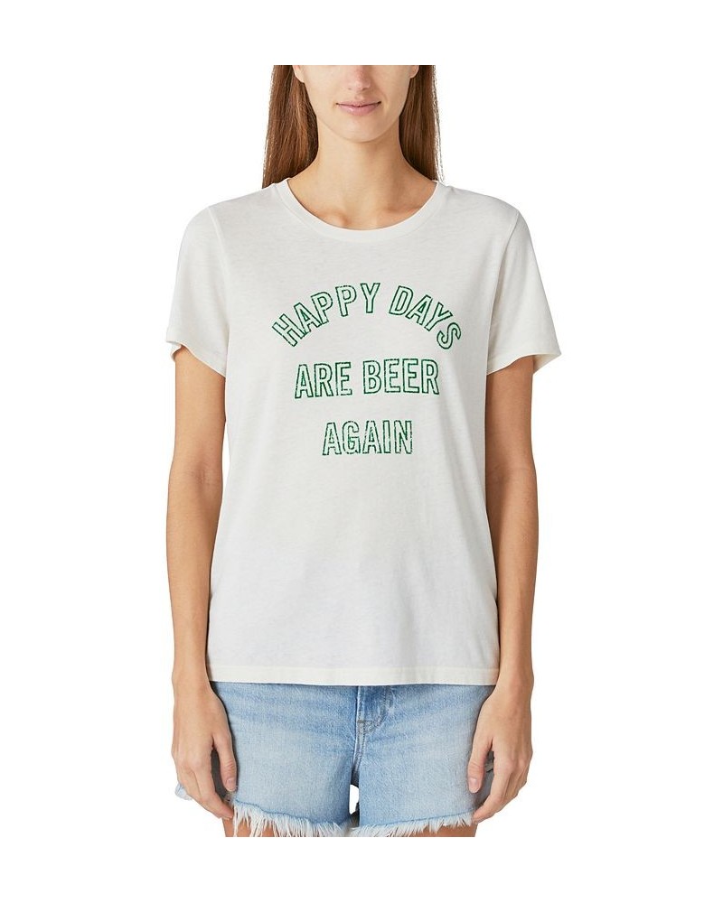 Women's Graphic-Print Short-Sleeve T-Shirt Snow White $24.75 Tops