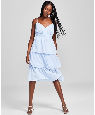 Women's Smocked Tiered Midi Dress Croquis $35.88 Dresses