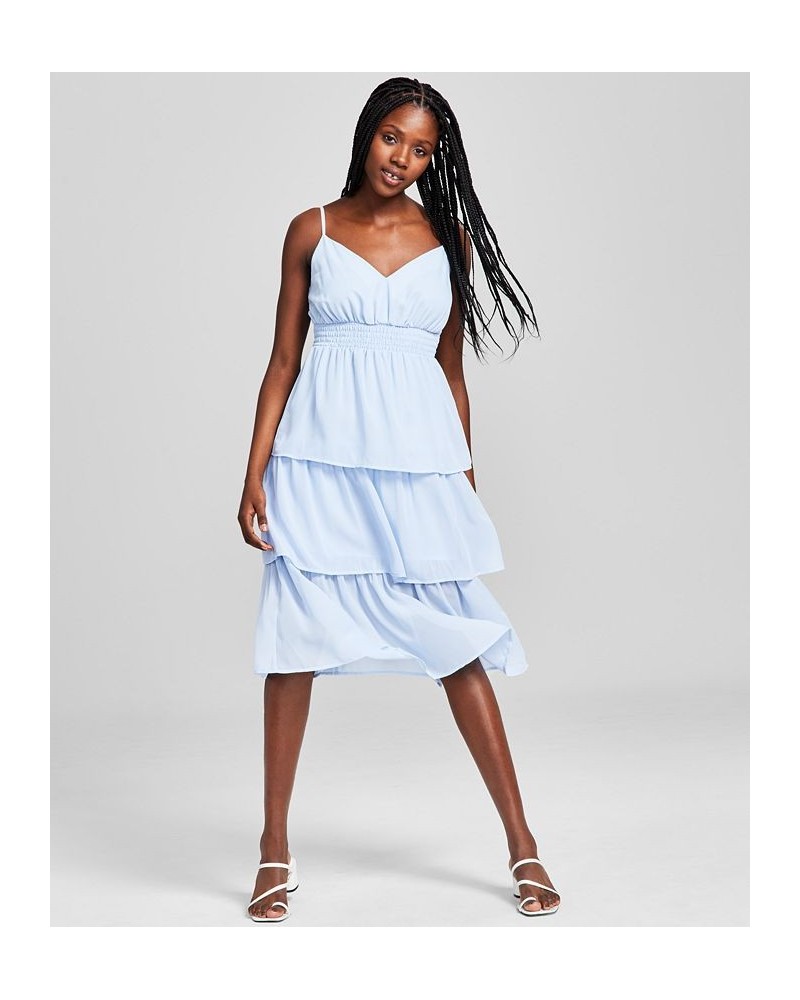 Women's Smocked Tiered Midi Dress Croquis $35.88 Dresses