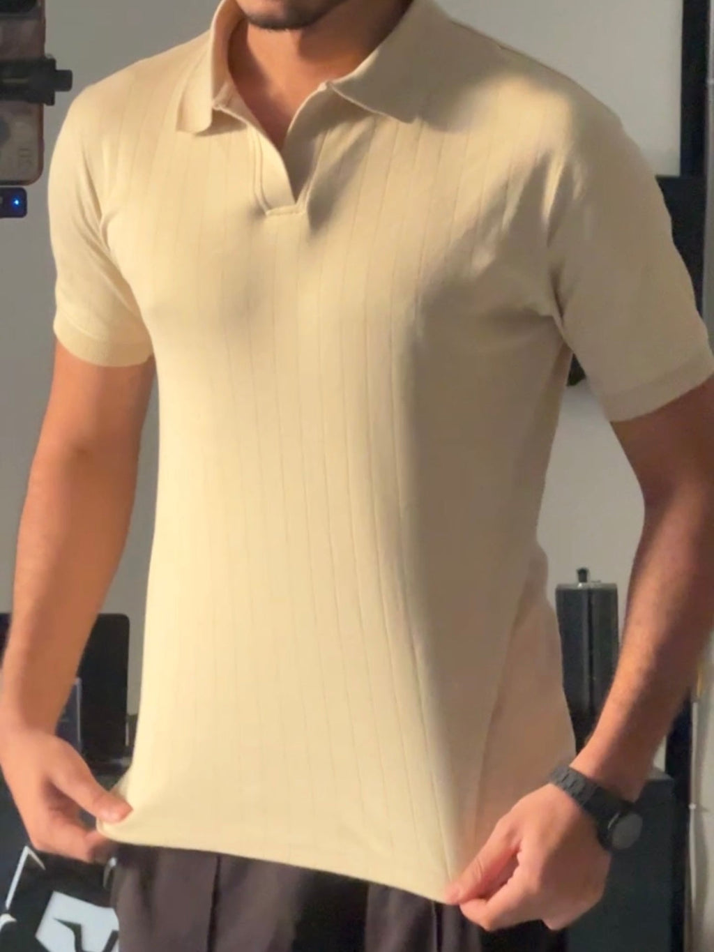 Knitted Polo (drop needle fabric)