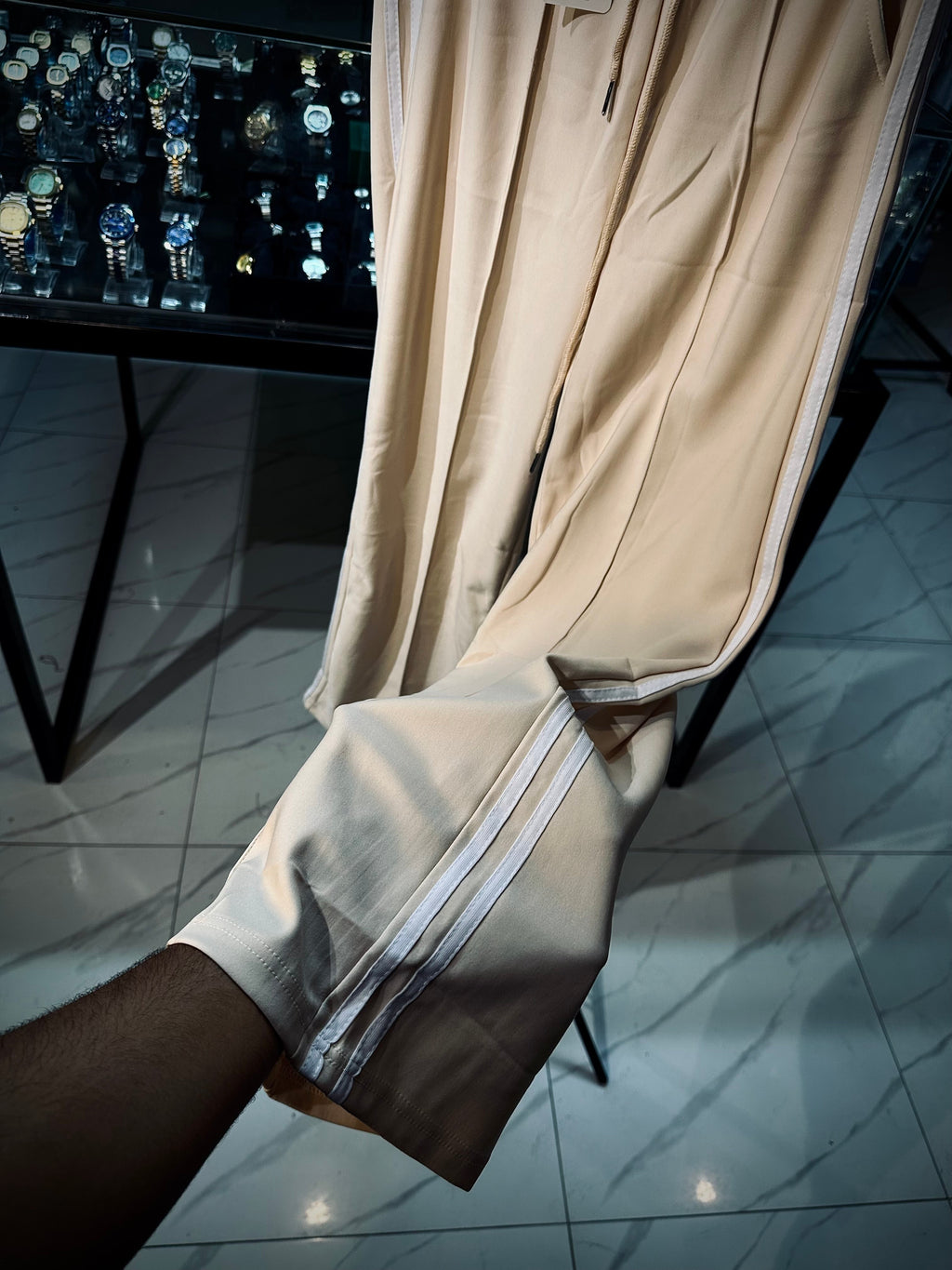 Stripe-Panel Trousers